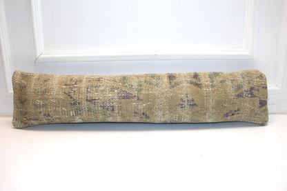 Neutral Earth Tone Cushion, Minimal Rustic Bench Pillow, Aged Textile Look