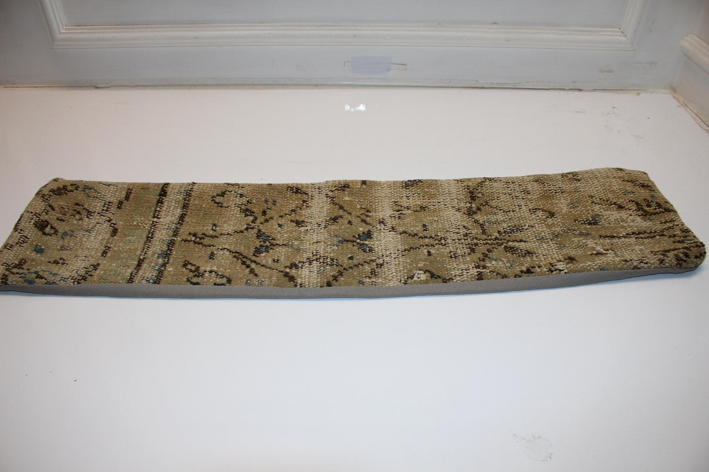 Neutral Beige Tan Brown, Rustic Boho Long Cushion, Handmade Rug Pillow