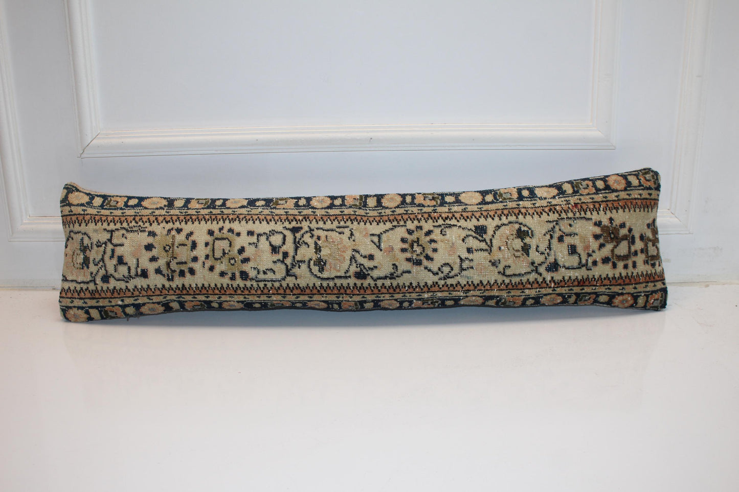 Antique Anatolian Kilim Cushion, Neutral Boho Sofa Bench Pillow