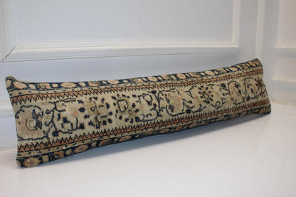 Antique Anatolian Kilim Cushion, Neutral Boho Sofa Bench Pillow
