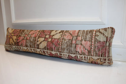 Patchwork Anatolian Kilim Cushion, Warm Boho Bench Sofa Decor
