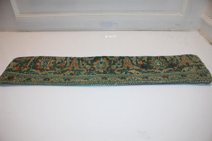 Floral Anatolian Kilim Cushion, Botanical Boho Bench Sofa Accent
