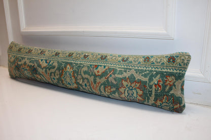 Floral Anatolian Kilim Cushion, Botanical Boho Bench Sofa Accent