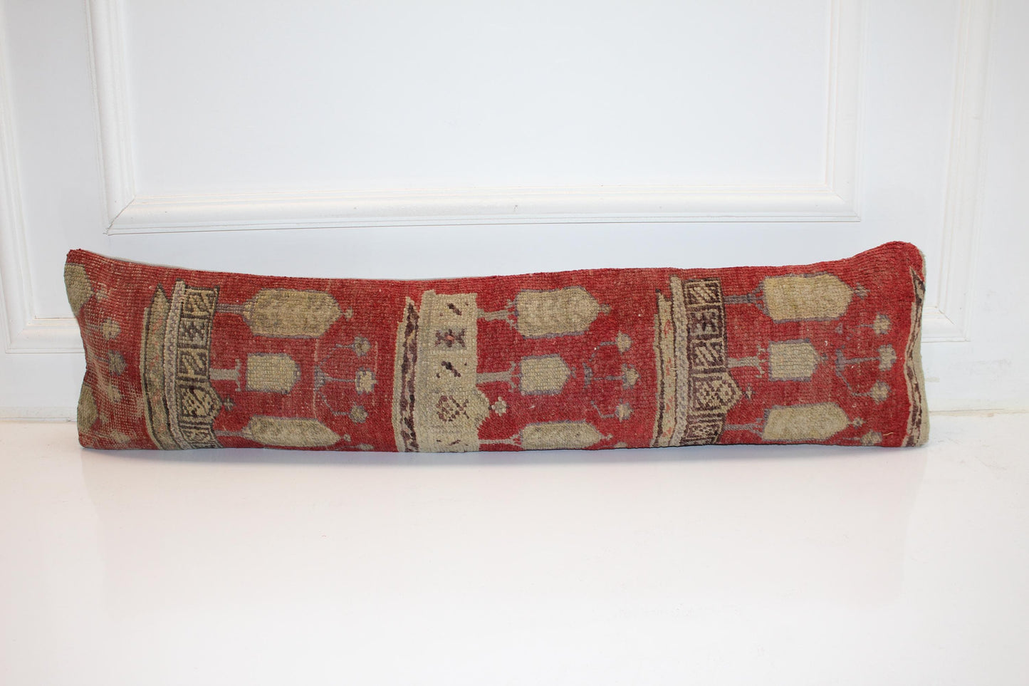Geometric Anatolian Kilim Cushion, Bold Boho Bench Sofa Accent