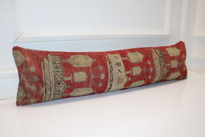 Geometric Anatolian Kilim Cushion, Bold Boho Bench Sofa Accent