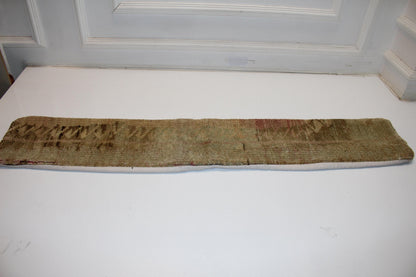 Faded Neutral Kilim Pillow Cover, Soft Earth Tone Long Cushion, Minimal Bench Decor