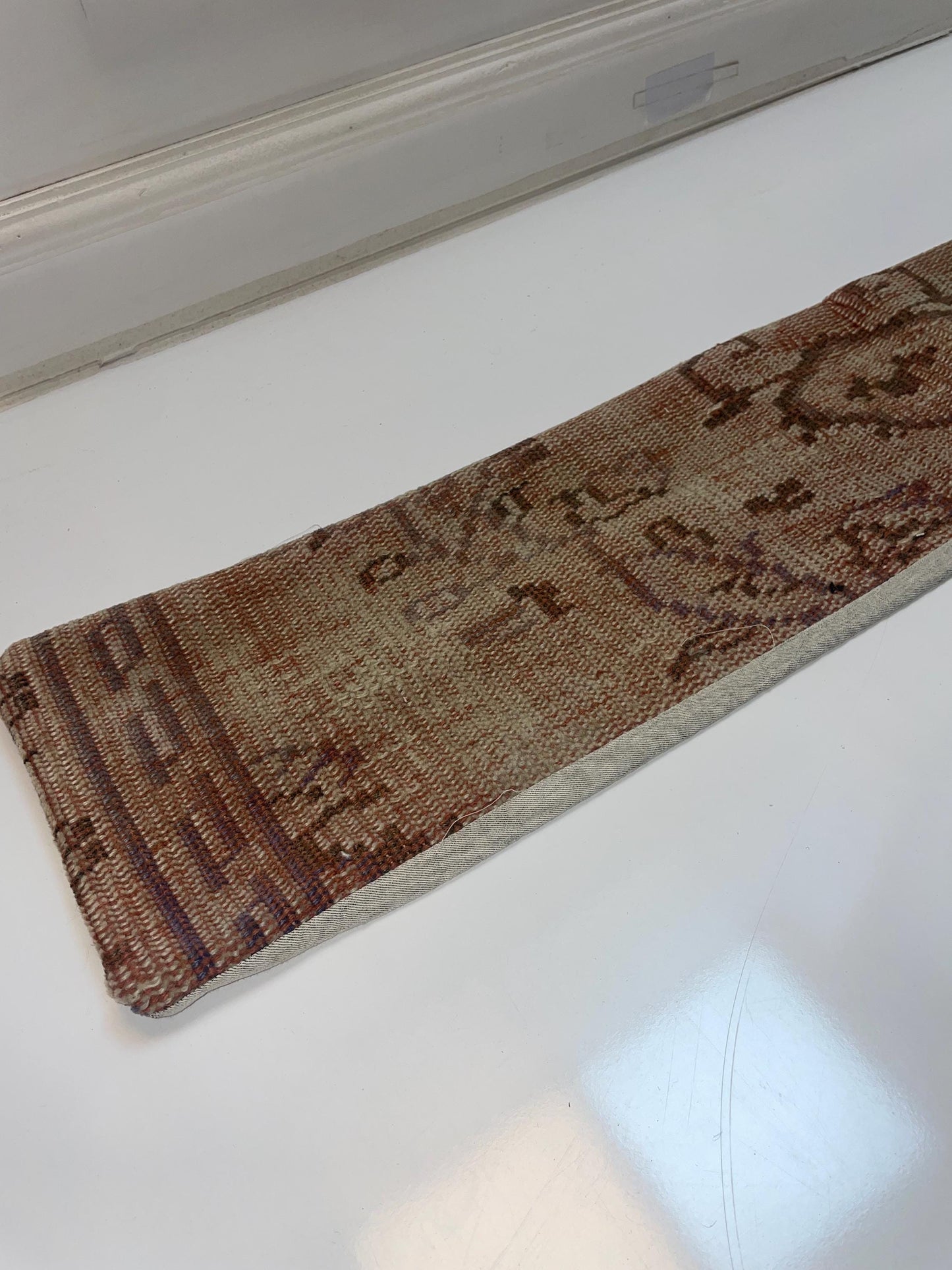 Geometric Kilim Pillow Cover, Tribal Earth Tone Long Cushion, Rustic Bench Decor