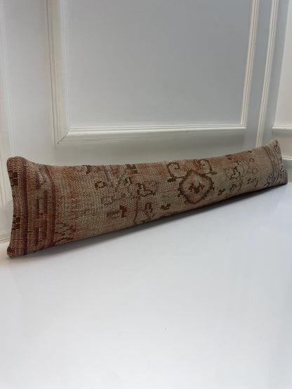 Geometric Kilim Pillow Cover, Tribal Earth Tone Long Cushion, Rustic Bench Decor