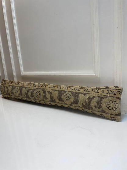 Symmetric Kilim Pillow Cover, Olive Beige Tribal Long Cushion, Neutral Bench Decor