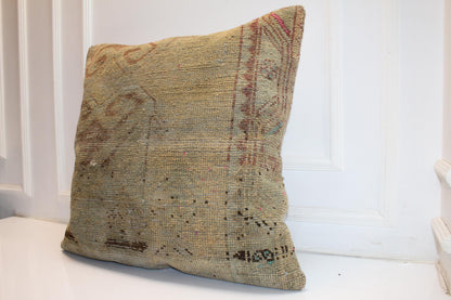 Indoor Outdoor Garden Cushion for Summer & Winter Garden | Natural Boho Decor Pillow 27x27 ınch