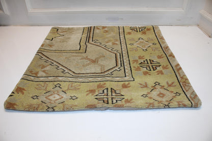 Vintage Turkish Kilim Pillow Cover | Boho Garden Cushion, 27x27 Inch