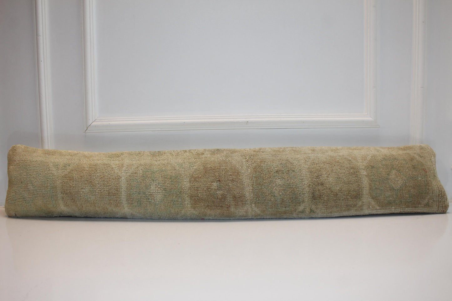 Soft Neutral Kilim Cushion, Faded Pastel Tones, Minimal Boho Decor