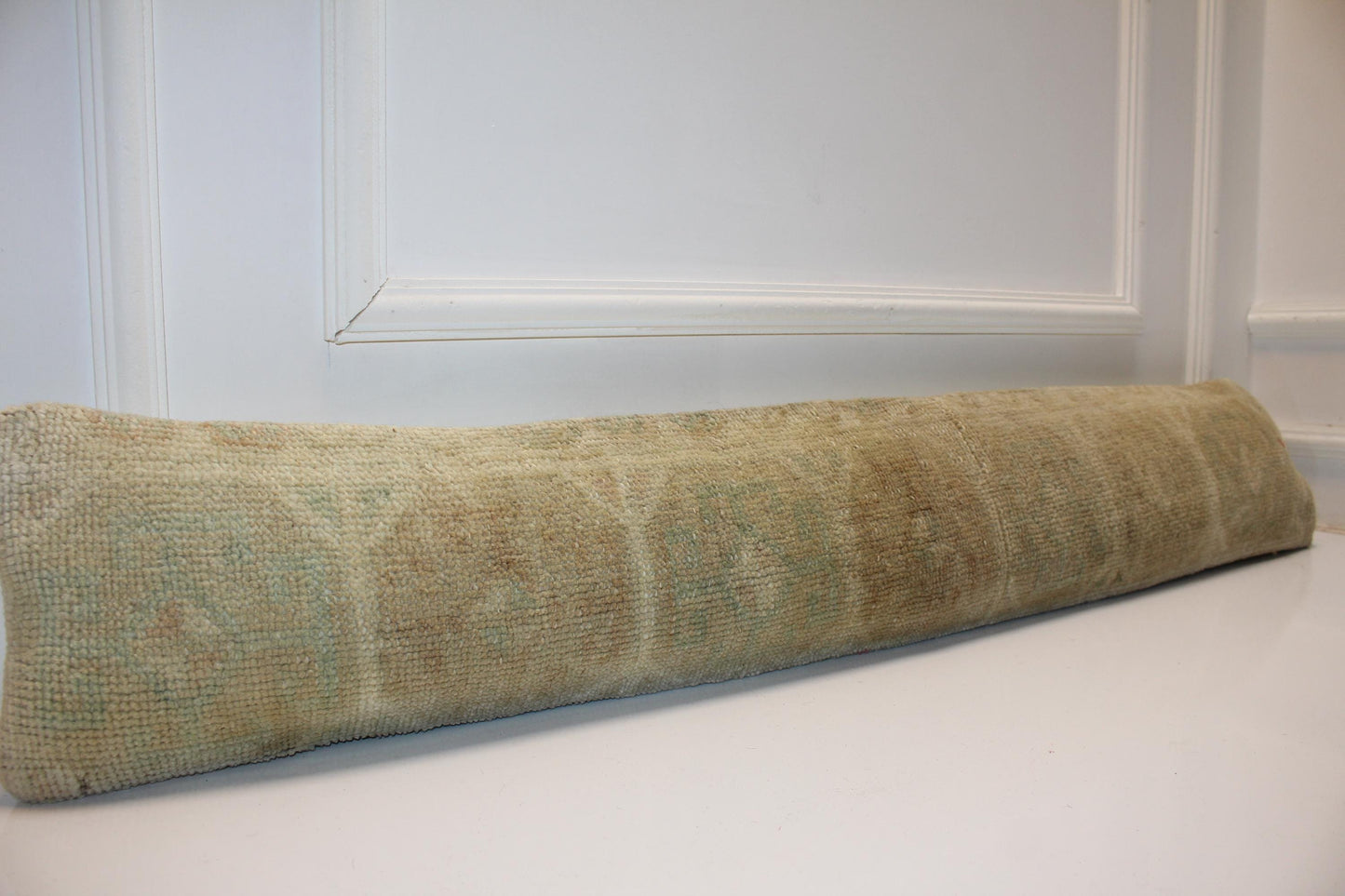 Soft Neutral Kilim Cushion, Faded Pastel Tones, Minimal Boho Decor