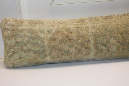 Soft Neutral Kilim Cushion, Faded Pastel Tones, Minimal Boho Decor