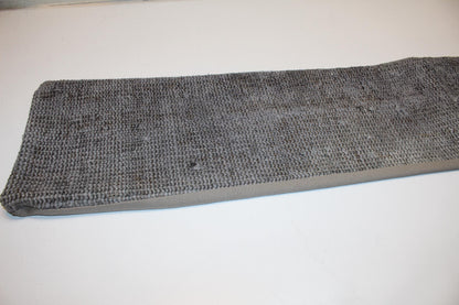 Solid Grey Kilim Cushion, Minimal Long Pillow for Modern Interiors