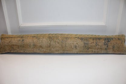 Neutral Beige Faded Boho Bench Cushion, Handwoven Anatolian Rug Pillow