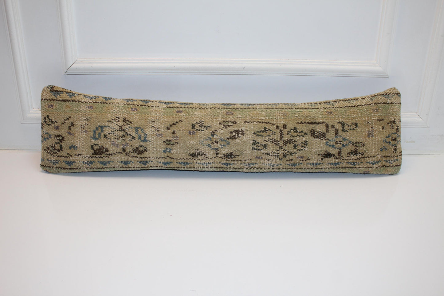 Beige Earth Tone Long Cushion, Handmade Boho Bench Pillow, Neutral Rustic Decor