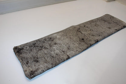Charcoal Gray Long Cushion, Minimal Rustic Bench Pillow, Neutral Modern Home Decor