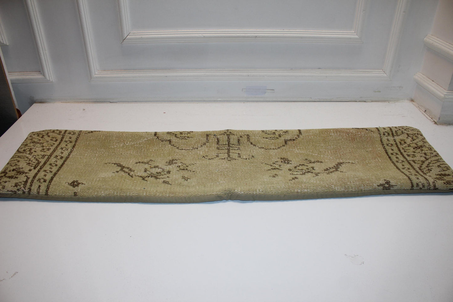 Extra Long Bench Cushion, Neutral Beige Boho Pillow,12X48Handmade Decor