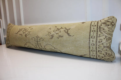 Extra Long Bench Cushion, Neutral Beige Boho Pillow,12X48Handmade Decor