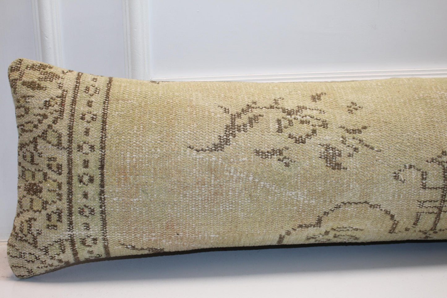 Extra Long Bench Cushion, Neutral Beige Boho Pillow,12X48Handmade Decor