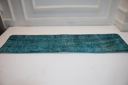Extra Long Bench Pillow, Textured Teal Lumbar Cushion, Modern Minimalist Seating Decor,12X48