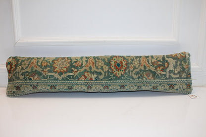 Green Floral Cushion, Artful Boho Bench Pillow, Heirloom Textile Decor