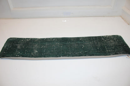 Deep Green Cushion, Minimal Rustic Bench Pillow, Moody Textural Decor