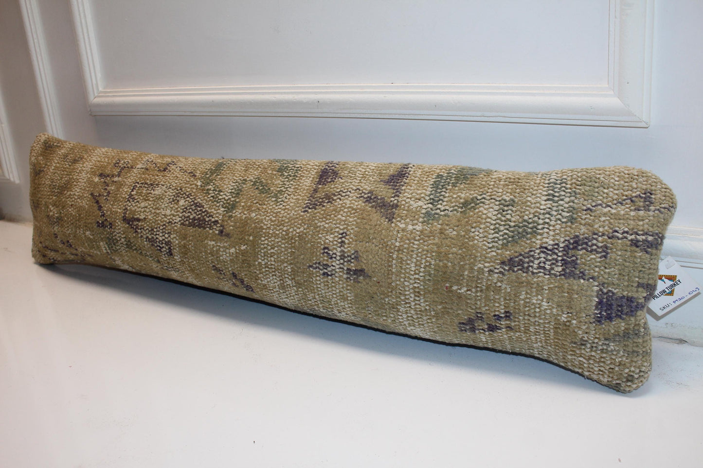 Neutral Earth Tone Cushion, Minimal Rustic Bench Pillow, Aged Textile Look
