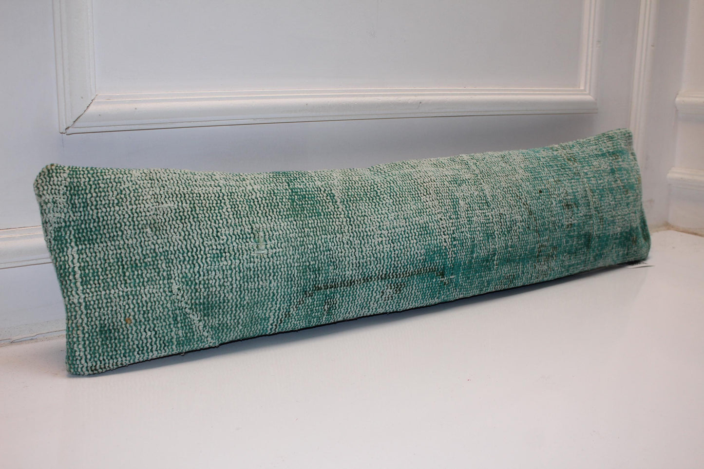 Soft Green Cushion, Minimal Textured Bench Pillow, Calm Modern Decor