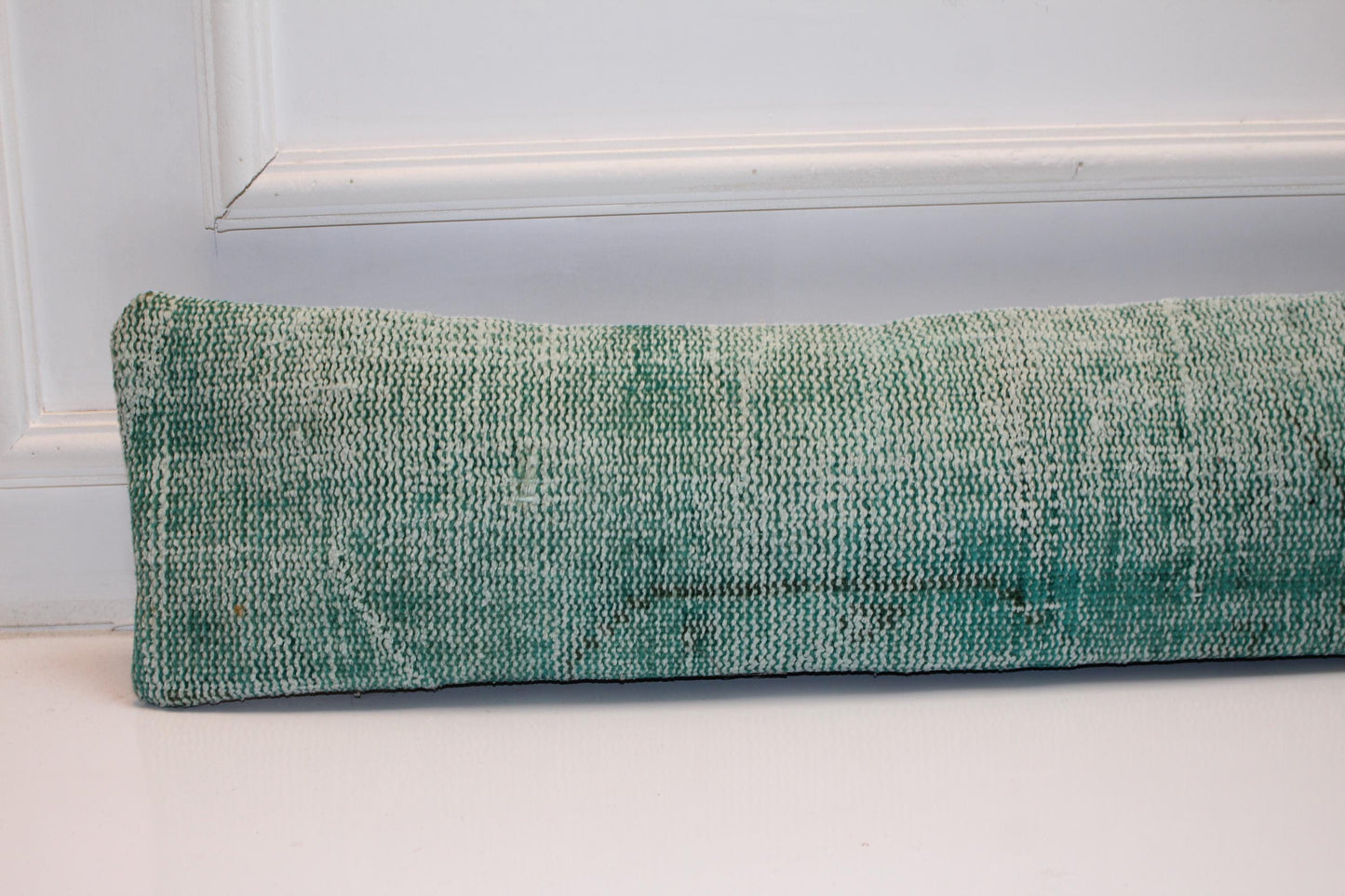 Soft Green Cushion, Minimal Textured Bench Pillow, Calm Modern Decor