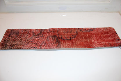 Red Rust Cushion, Bold Textured Bench Pillow, Statement Boho Decor
