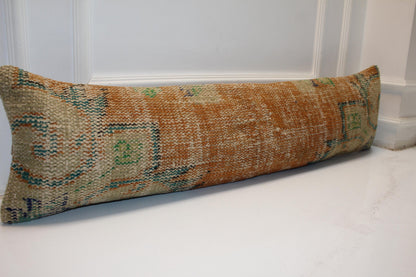 Extra Long Lumbar Cushion, Earth Tone Boho Rug Pillow for Entryway & Farmhouse Decor 12X48