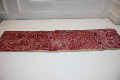 Extra Long Lumbar Cushion, Red Boho Rug Pillow for Entryway, Farmhouse & Rustic Decor 12X48