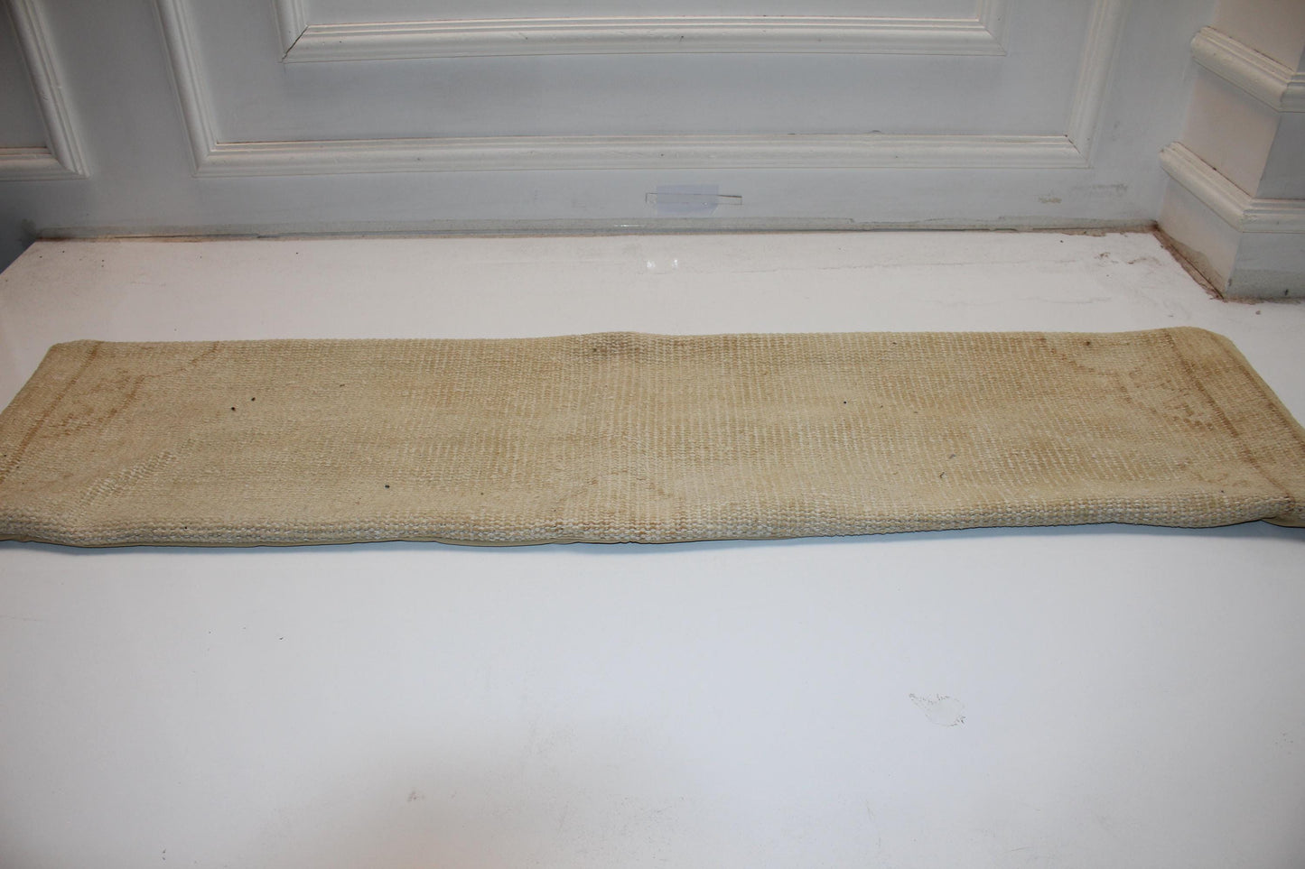 Extra Long Lumbar Cushion, Solid Neutral Boho Rug Pillow for Entryway & Minimal Decor 12X48