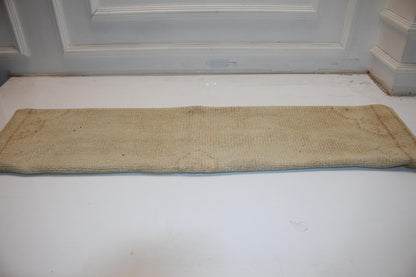 Extra Long Lumbar Cushion, Solid Neutral Boho Rug Pillow for Entryway & Minimal Decor 12X48