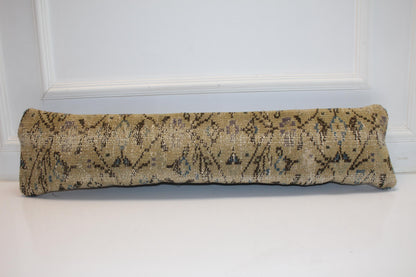 Earth Tone Boho Cushion Cover, Long Bench Pillow, One of a Kind Decor