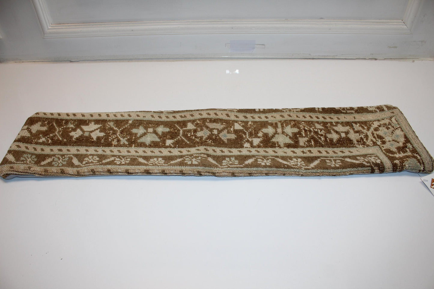 Brown Neutral Bench Cushion, Earthy Tribal Rug Pillow