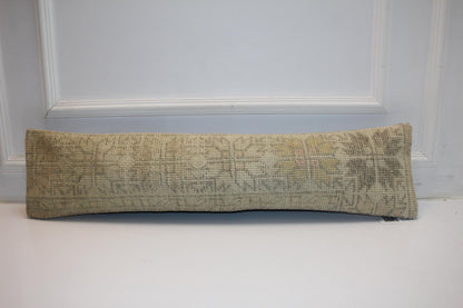 Solid Neutral Beige Rug Cushion, Minimal Long Bench Sofa Pillow