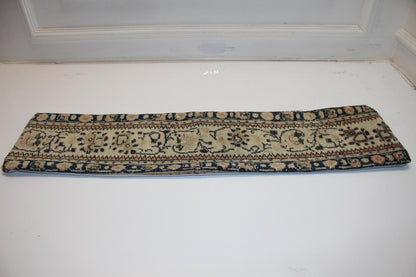 Antique Anatolian Kilim Cushion, Neutral Boho Sofa Bench Pillow