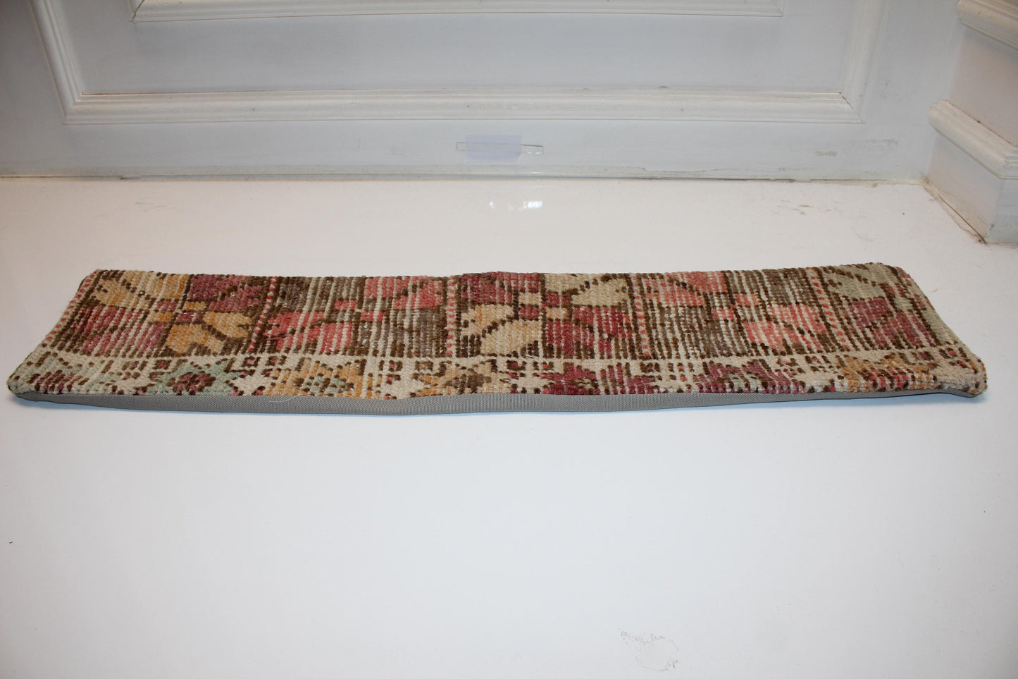 Patchwork Anatolian Kilim Cushion, Warm Boho Bench Sofa Decor