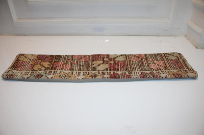 Patchwork Anatolian Kilim Cushion, Warm Boho Bench Sofa Decor