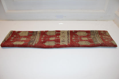 Geometric Anatolian Kilim Cushion, Bold Boho Bench Sofa Accent