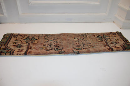 Handmade Kilim Lumbar Pillow Cover, Anatolian Wool Cushion 12x48