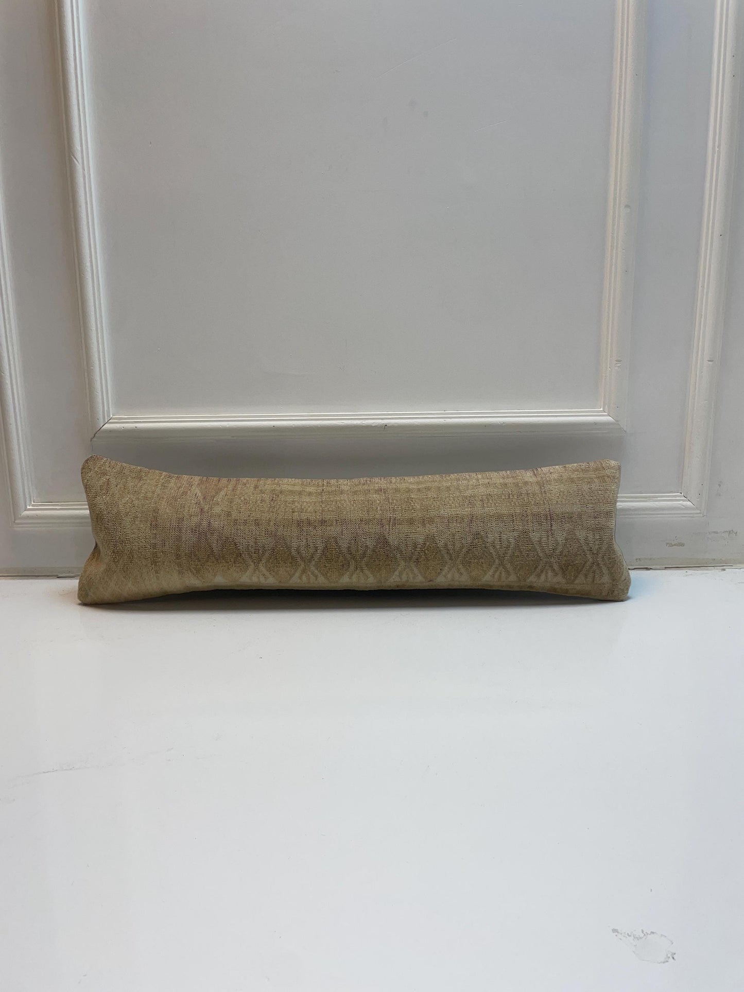 Neutral Beige Kilim Pillow Cover, Minimal Boho Farmhouse Decor, Long Rectangular Cushion
