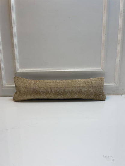 Neutral Beige Kilim Pillow Cover, Minimal Boho Farmhouse Decor, Long Rectangular Cushion