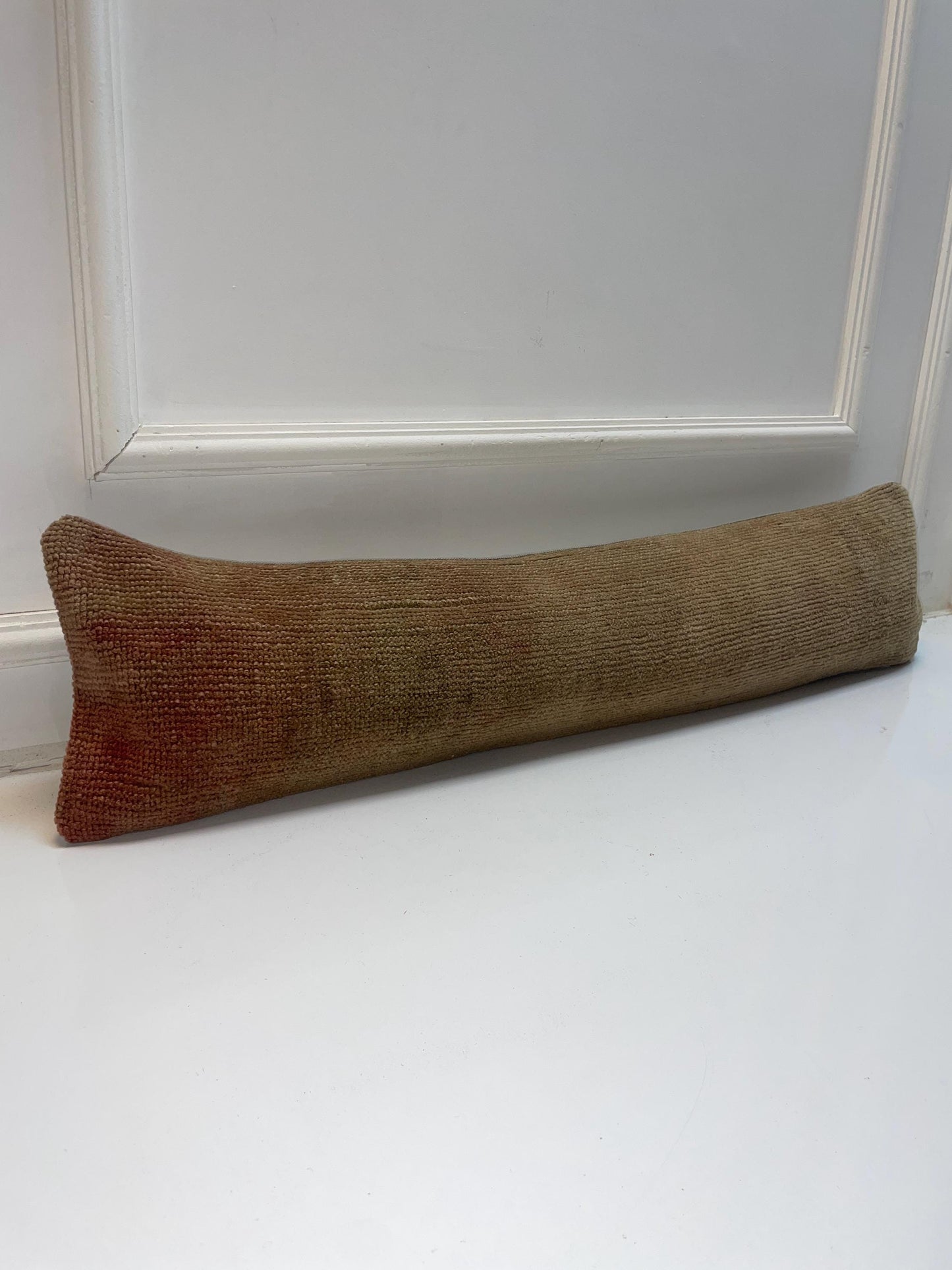 Solid Brown Kilim Pillow Cover, Minimal Rustic Long Cushion, Neutral Bench Sofa Decor