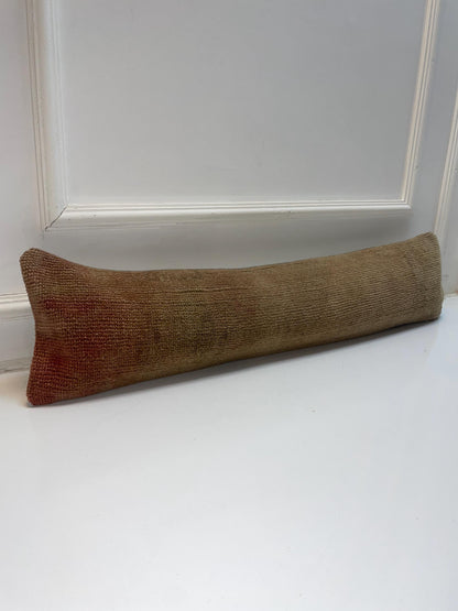 Solid Brown Kilim Pillow Cover, Minimal Rustic Long Cushion, Neutral Bench Sofa Decor