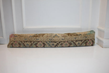 Floral Kilim Pillow Cover, Pastel Boho Long Cushion, Neutral Bench Sofa Decor