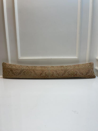 Soft Pattern Kilim Pillow Cover, Muted Pastel Long Cushion, Neutral Bench Decor